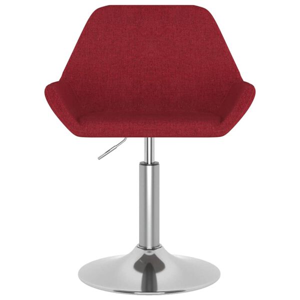 vidaXL Taburete de cocina tela rojo tinto