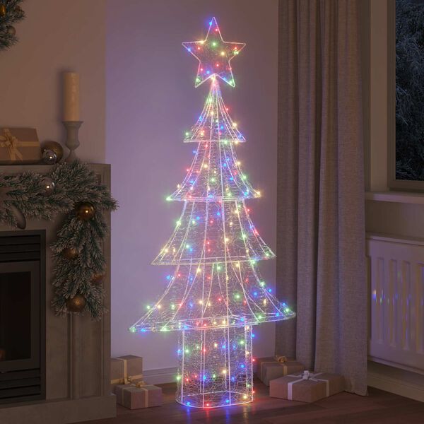 vidaXL &Aacute;rbol de Navidad con 240 LED Multicolor 180 cm Acr&iacute;lico