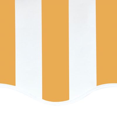 vidaXL Tela de repuesto para toldo amarillo y blanco 4,5x3,5 m