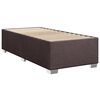 vidaXL Cama box spring con colch&oacute;n tela marr&oacute;n oscuro 100x200 cm