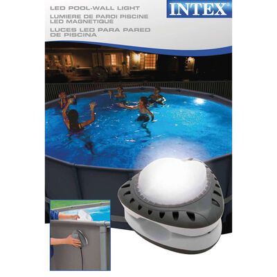 Intex Lámpara de pared de piscina LED magnética 28688