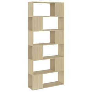 vidaXL Estanter&iacute;a divisor de espacios contrachapada roble 80x24x186 cm