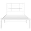 vidaXL Estructura cama sin colchón con cabecero metal blanco 90x200 cm