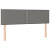 vidaXL Cabecero con LED de tela gris oscuro 144x5x78/88 cm