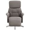 vidaXL Sill&oacute;n reclinable con reposapi&eacute;s tela gris taupe