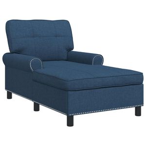 vidaXL Sill&oacute;n reclinable con coj&iacute;n Azul 91 x 157 x 91 cm tela