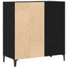 vidaXL Mueble para discos de vinilo Roble Negro 84,5 x 38 x 89 cm