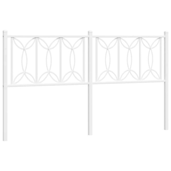 vidaXL Cabecero de metal blanco 150 cm