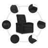 vidaXL Sill&oacute;n reclinable el&eacute;ctrico de tela negro