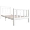 vidaXL Estructura de cama individual de madera maciza blanco 90x190 cm