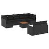 vidaXL Set de sof&aacute;s de jard&iacute;n 10 pzas cojines rat&aacute;n sint&eacute;tico negro