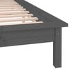 vidaXL Estructura de cama con LED madera maciza gris 140x190 cm