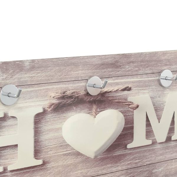 vidaXL Perchero de pared vidrio templado con letras 80x30 cm