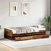 vidaXL Estructura de cama con caj&oacute;n Madera envejecida 90 x 200 cm