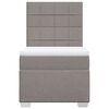 vidaXL Cama box spring con colch&oacute;n tela gris taupe 90x190 cm