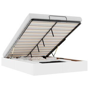 vidaXL Estructura de cama otomana sin colch&oacute;n blanco 140x190cm