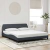 vidaXL Estructura de cama Dover terciopelo gris oscuro 180x200cm