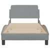 vidaXL Estructura de cama Dover tela gris claro 90x190 cm