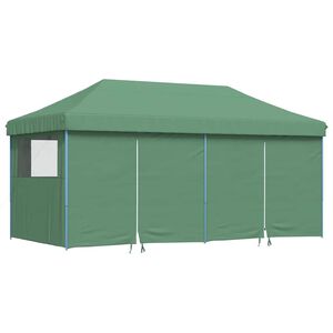 vidaXL Tienda de fiesta plegable Pop-Up con 4 paredes laterales verde