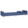 vidaXL Sof&aacute; cama de 2 plazas con dos almohadas tela azul