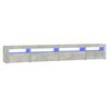 vidaXL Mueble de TV con luces LED gris hormig&oacute;n 270x35x40 cm
