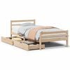 vidaXL Estructura de cama sin colch&oacute;n madera maciza de pino 100x200 cm
