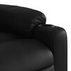 vidaXL Sillón reclinable de masaje de pie cuero artificial negro