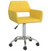 vidaXL Sillas de comedor giratorias 6 unidades tela amarillo