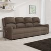 vidaXL Sill&oacute;n reclinable de masaje de 4 plazas tela taupe