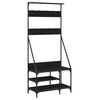 vidaXL Perchero con zapatero negro 80x40x184 cm