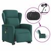 vidaXL Sill&oacute;n masaje el&eacute;ctrico reclinable elevable tela verde oscuro