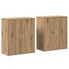 vidaXL Aparador 2 pcs Roble artesanal 60 x 31 x 70 cm