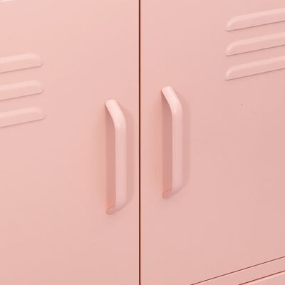 vidaXL Armario de almacenamiento acero rosa 80x35x101,5 cm