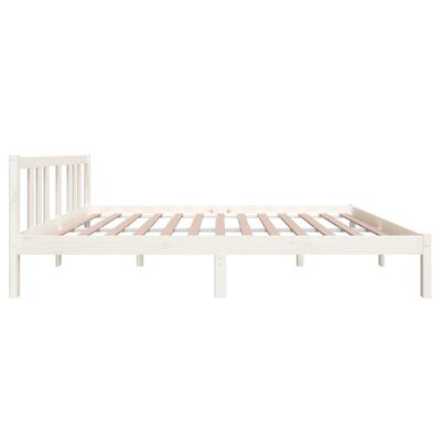 vidaXL Estructura de cama madera maciza blanca 140x200 cm