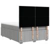 vidaXL Cama box spring con colch&oacute;n tela gris claro 140x200 cm
