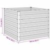 vidaXL Jardinera elevada de acero galvanizado verde 100x100x77 cm