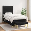 vidaXL Cama box spring con colch&oacute;n tela negro 90x190 cm