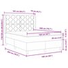 vidaXL Cama tipo Box Spring con tiras LED Gris 160 x 200 cm tela