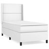 vidaXL Cama box spring con colch&oacute;n cuero sint&eacute;tico blanco 100x200 cm