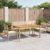 vidaXL Set comedor de jard&iacute;n 3 pzas con cojines rat&aacute;n sint&eacute;tico beige