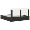 vidaXL Estructura de cama Negro 200 x 200 cm Madera Ingenieril