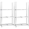 vidaXL Estanter&iacute;as de neum&aacute;ticos 3 niveles 2 uds acero 110x40x200 cm