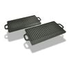 vidaXL Plato para parrilla 2 piezas de hierro fundido reversible 50x23 cm