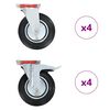 vidaXL Ruedas giratorias 8 unidades 200 mm
