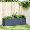 vidaXL Jardinera PP azul gris 160x40x53 cm