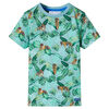 vidaXL Camiseta infantil verde claro m&eacute;lange 140