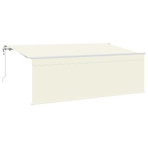 vidaXL Toldo retr&aacute;ctil Crema 400 x 200 cm Poli&eacute;ster y Aluminio