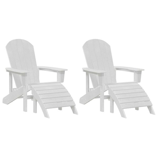 vidaXL Muebles de lounge para jardín 2 pcs Blanco 74 x 82 x 90cm