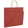 vidaXL Bolsas de papel con asas 50 uds rojo 32x22x28 cm