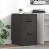 vidaXL Mueble archivador con caj&oacute;n Geom&eacute;trico Negro 44 x 50 x 106.5 cm